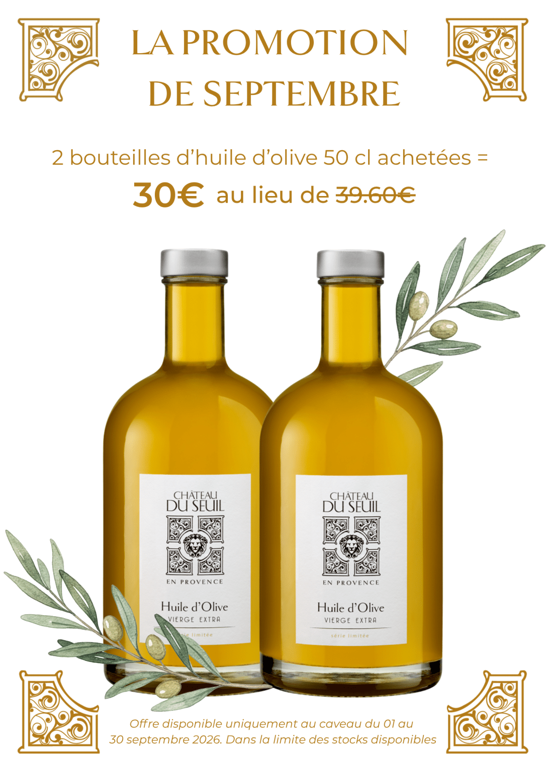 Huile d'olive de Provence BIO
